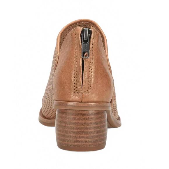 NEW SOFFT women's carleigh perf heeled sandal in luggage - Picture 3 of 4